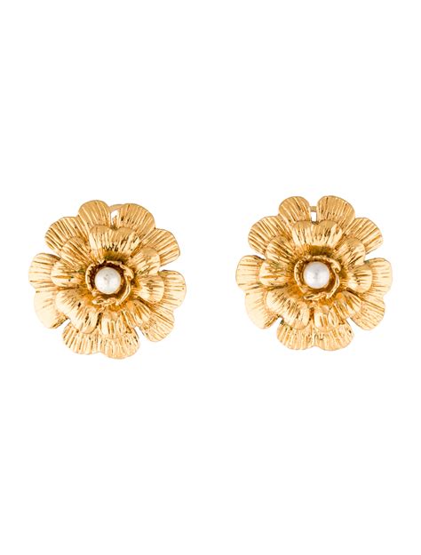 chanel jewelry camellia collection|Chanel camellia flower earrings.